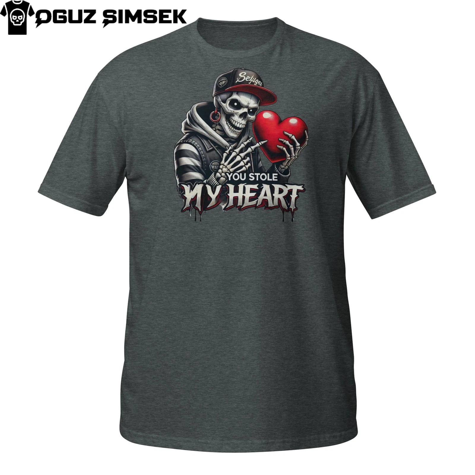 You Stole My Heart T-Shirt Mens Womens Tees Top – Urban Skeleton Love Design Gift L
