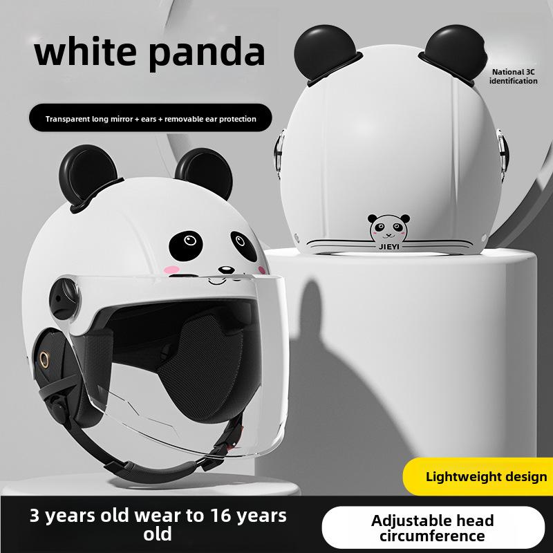 "3C Certified Kids' Winter Motorcycle Safety Helmet - Electric, Warm, Half-Helmet for Boys & Girls"