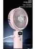 High-Speed Handheld USB Rechargeable Mini Fan with Digital Display