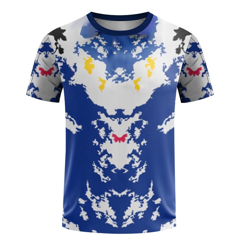Mens Printed T-shirt Quick Drying And Sweat Absorbing Fitness Wear Womens Tennis Training Wear Badminton Wear Oversized Boys Top