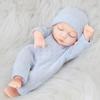 7 Inch Realistic Sleeping Baby Doll Soft Silicone Reborn Toy Infants 0-3 Years Soothing Cuddle Closed Eyes