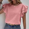 Solid Color Casual Slim Blouses For Women Fashion Summer Vintage Women's Shirts And Blouses Elegant Youth Female Tops