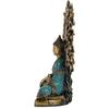 Tree Buddha Statue Showpiece Idol Home Decor Items for Living Room and Gifts Decorative Showpiece - 24 Cm  (Resin, Gold, Green)