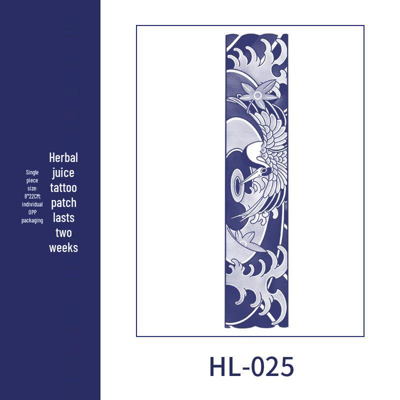 Large Semi-Permanent Waterproof American Style Flower & Plant Arm Tattoo Sticker for Men