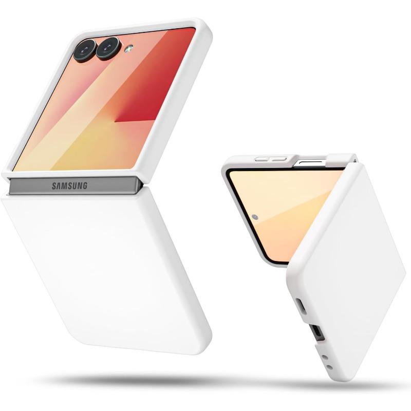 Applicable To The New Samsung ZFlip7Fe Folding Mobile Phone Case Zflip6 Liquid Silicone Protective Case Anti Fall Solid Color Soft