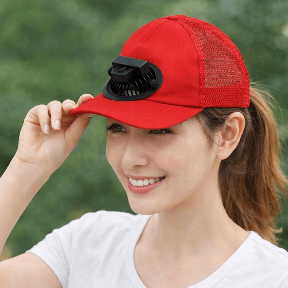 Mesh Summer Fan Sunhat Breathable Baseball Cap Cooling Technology Fishing Hat Summer Activity