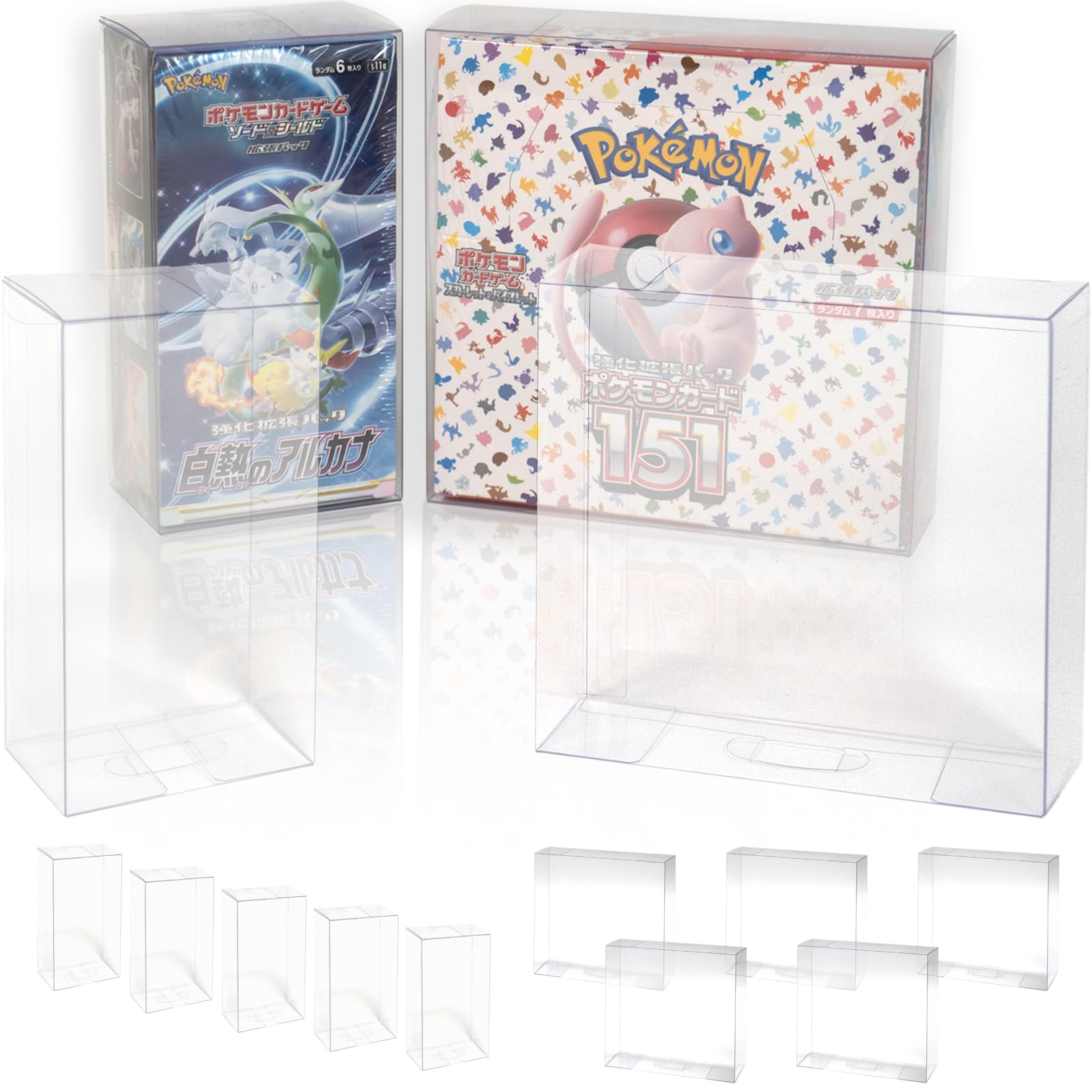 

EYESRAIL Boxx Guardian Pokemon Card BOX Loader Защита от ультрафиолета Сделано в Японии Коллекция Прозрачный футляр для хранения (Обычный и половинный, [по 5 каждого])