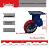 4/5/6/8 Inch PU Iron Core Shock Absorbing Polyurethane Wheel Heavy Duty Caster