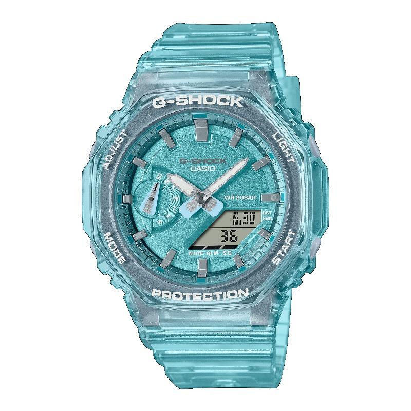 

Casio Men s Resin 200M Water Resistant Analog Shock Resistant Quartz Watch GMA-S2100SK-2A синий