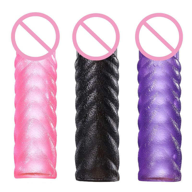 Reusable Cock Ring Condom For Men Silicone Penile Extension Sleeve Delay Ejaculation Stronger Erection Sex Toy Adult Toys