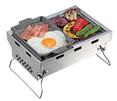 Captain Stag UG-62 Stainless Steel Solo Grill Compact Barbecue Stove