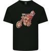 Biker Santa Christmas Motorcycle Chopper Skull Unisexs Light Cotton TShirt