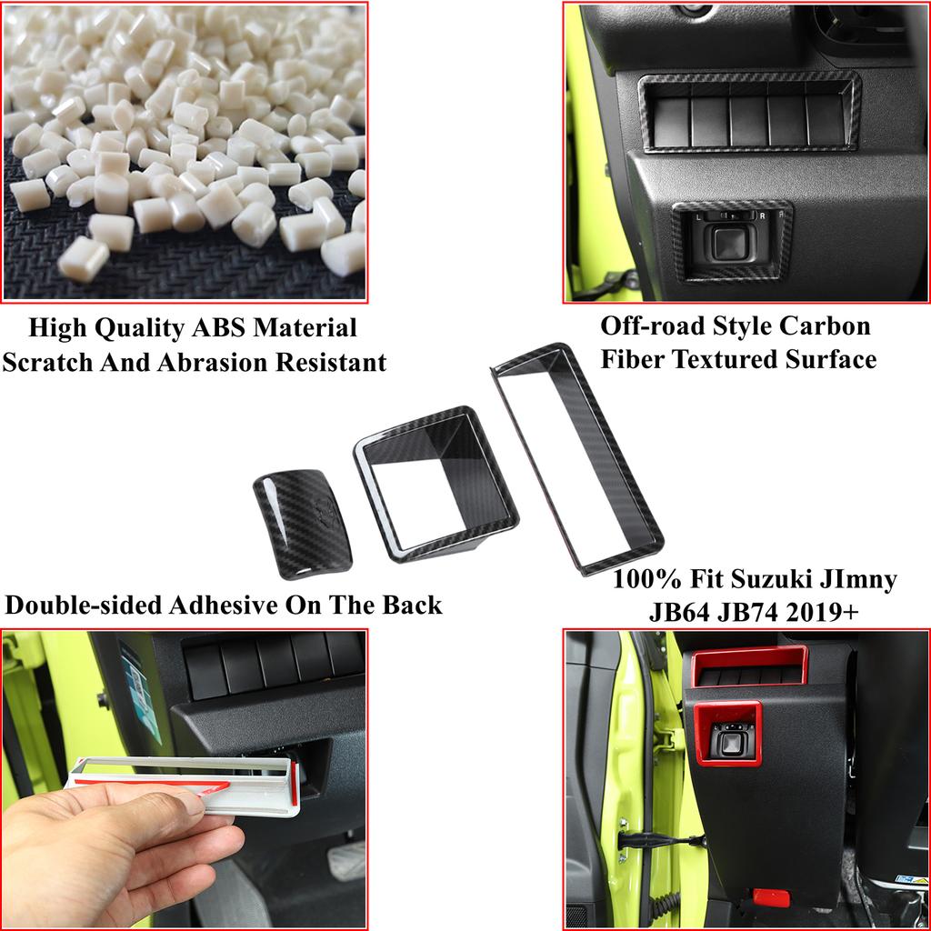 Car Rearview Mirror Adjust Expand Switch Decoration Cover for Suzuki Jimny JB64 JB74    2022 Interior