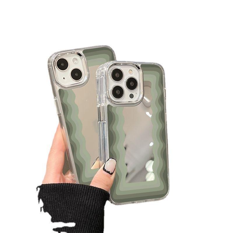 Premium corrugated mirror for iPhone17promax mobile phone case 13/14 Apple 16 all-inclusive 15 new models