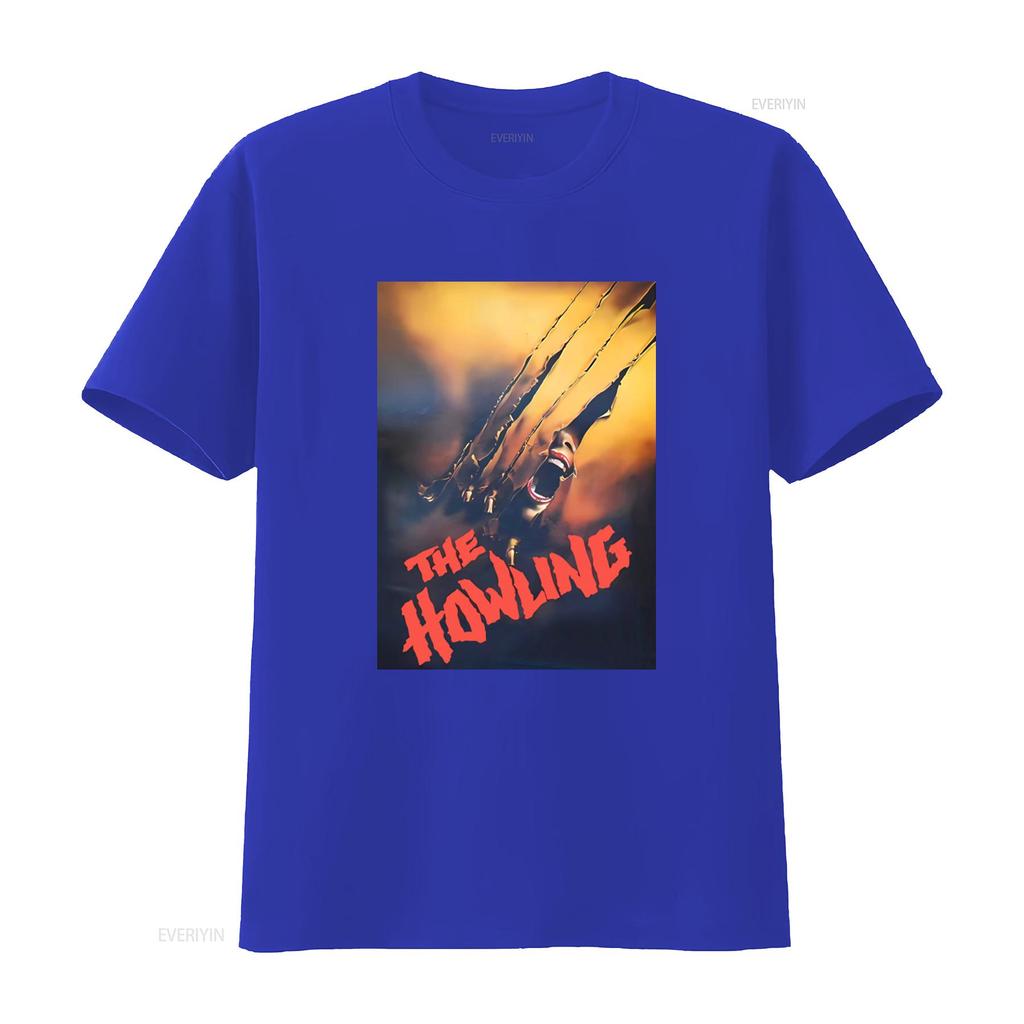 80s The Howling Horror Movie Promo Poster 1981 Spooky Film T shirt vintage Washed Comfortable Unisex Stretched streetwear