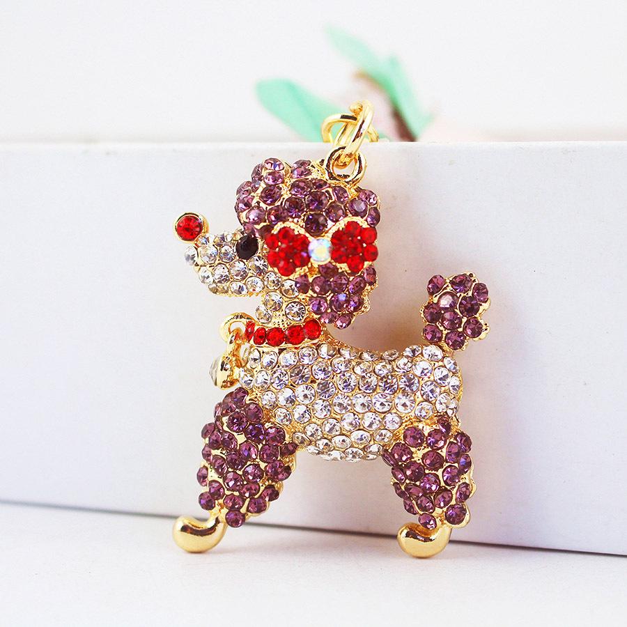 

«Корейский милый пудель хрустальный брелок - подвеска для женской сумки 541» Individually packed in OPP bag