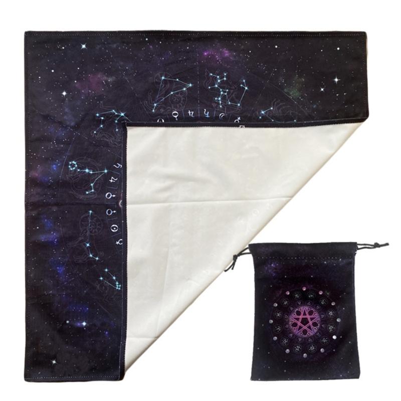 Astrology Tarot Table Altar Cloth Metaphysical Board Game Mat Pendulums Divinations Altar Tablecloth Board Game Card Pad