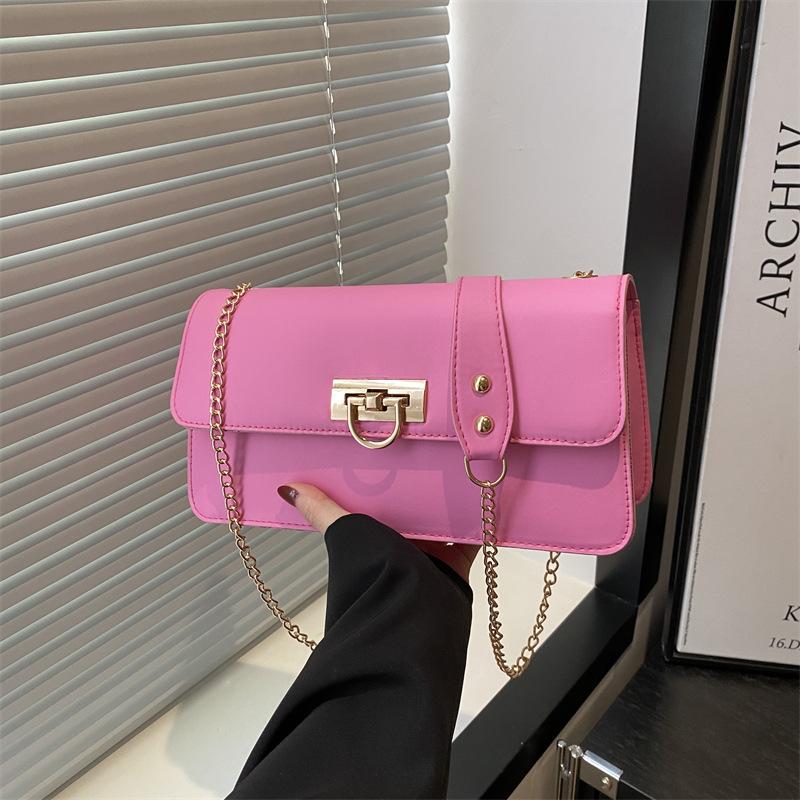 Cadena versátil de temperamento de alta gama, bolso de hombro axilar, bolso bandolera popular de verano, bolso commuter sencillo