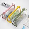 School Supplies Case Transparent PVC Pencil Case, Large Capacity Waterproof Stationery Student Pen Storage Organizer, Durable Zipper Bag for Exam
