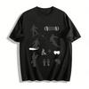 Snowboarding Skiing Elements Print Top Outdoor Ski Enthusiast Sweatshirt Pure Cotton T-shirt