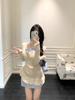 Korean Irregular Halter Neck Two-Piece Long Sleeve Dress - Women's Slimming Autumn 2026 Collection