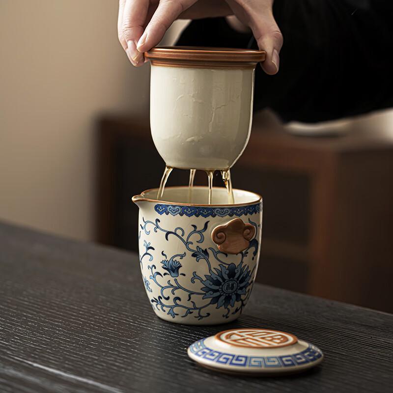 TANGFENG Portable Ceramic Travel Tea Set