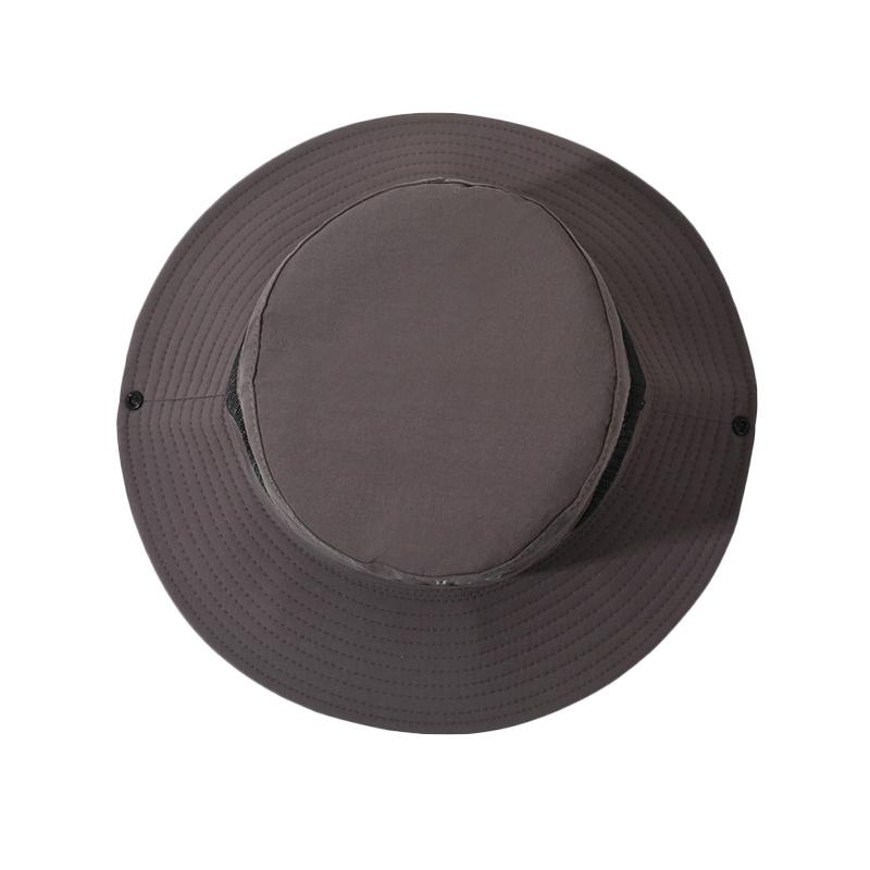 Summer Fishing Hat Men's Big Brim Hat Outdoor Solid Color Sunscreen Hat Travel Sun Hat