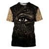 Ancient Egyptian Bird Graphic T Shirt For Men Pharaoh 3D Printed Tees Summer Fashion Short Sleeve Tops Loose O-Neck T-Shirts