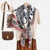 New fashion 111 mulberry silk silk scarf, women's Spring Festival gift for elders to keep warm 111 silk collection
