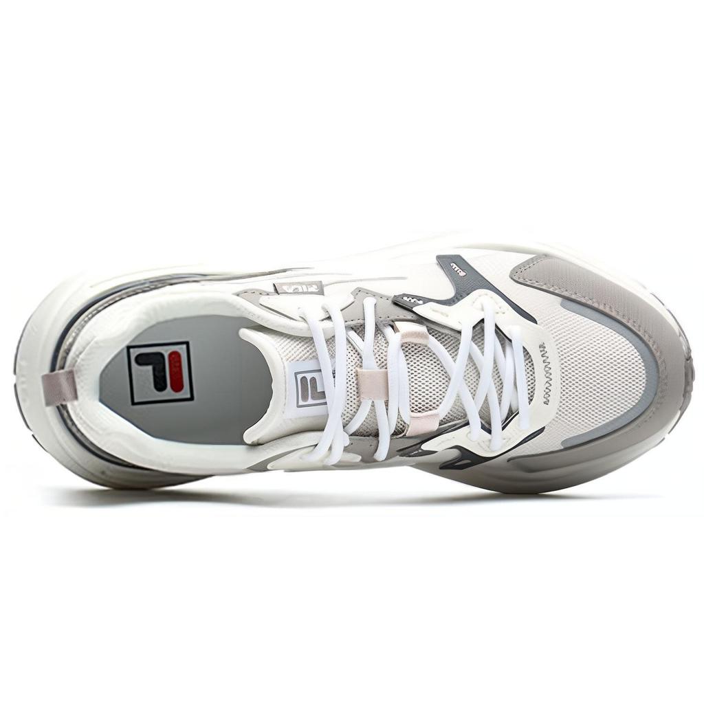 Fila Stoff Synthetisches Leder Lässig Vielseitig Low-Top Dad Shoes Damen Sneaker Rosa Grau F12W216119FPP