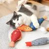Cat Toys 1PC Tease Cat Cuddle Plush Fish Self-help Printed Toys New Fish Vocalizing Pet Products Household Products Pet Toy
