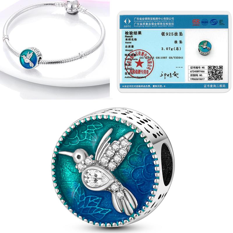 Neuer 925er Silber Kaktus Kleeblatt Anhänger Frühlingsgrüne Serie Perlenanhänger Für Original Perlenarmband DIY Schmuck