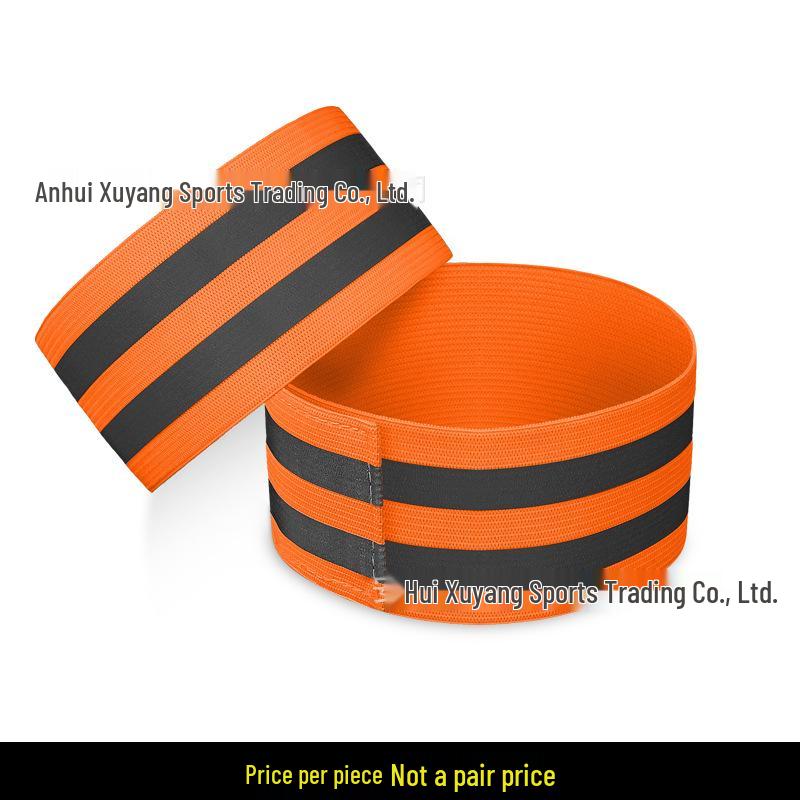 Reflective Cycling & Running Leg Straps: Elastic Safety Bands for Night Visibility.