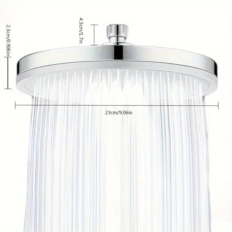 High Pressure Top Rain Shower Heads 6 Modes Rainfall Shower Head Bathroom Shower Faucet Accessories With Filter