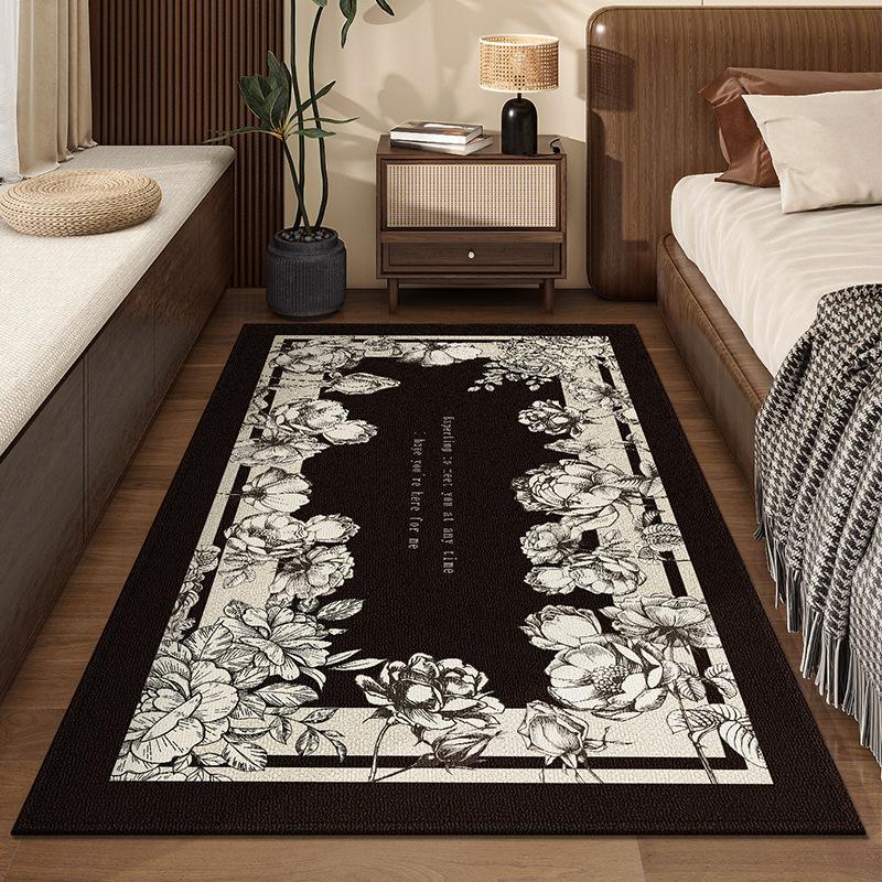 Bedroom Carpet Easy To Maintain Chinese Classical Style Dirt Resistant Carpet Household Bedside Carpet