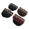 4 Pcs Women Muslim Inner Hijab Cap Black Wine Red Navy Blue Coffee Color Lace Cotton Embroidered Und