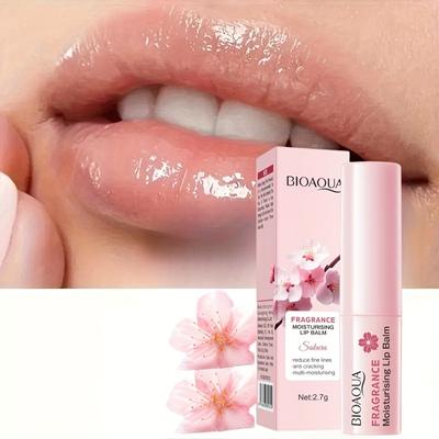 Cherry Blossom Moisturizing Lip Balm - Hydrating & Nourishing, Soothes Dryness & Flaking, Alcohol-Free, Day & Night Use,for All Skin Types