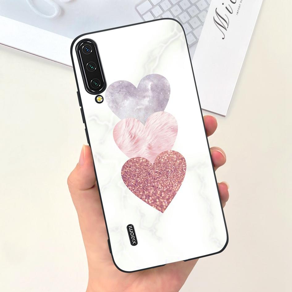 For Xiaomi Mi 9 Case Mi 9 Lite Back Cover Fashion Flower Slim Soft Silicone Funda On Xiaomi Mi 9 SE Mi9 Mi 9Lite Shockproof Capa