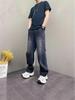 2025 Jugend Herren Harem Locker Geschnitten Gewaschene Blaue Jeans für Frühling & Herbst