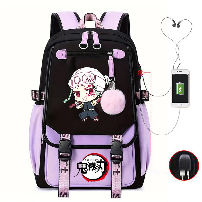 Demon slayer ghost extermination column student schoolbag junior high school student primary school student middle school student backpack