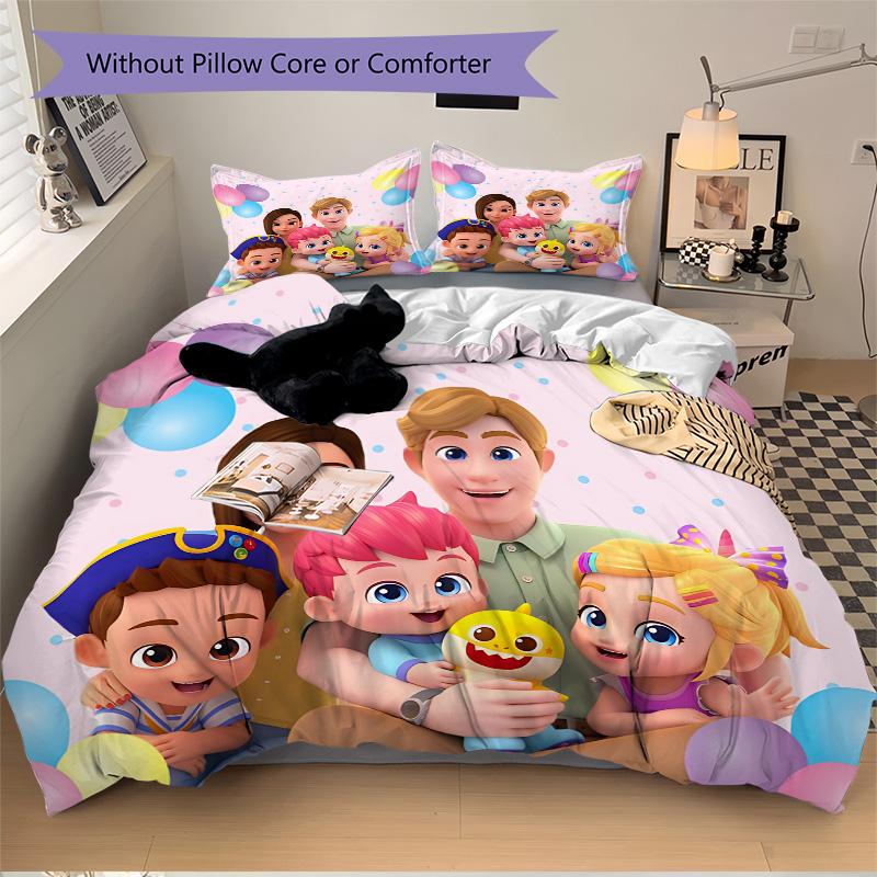 Family Celebration Balloons Print 3Pcs Bedding Setduvet Cover With 2 Bedropillowcase Home Birthday Gift