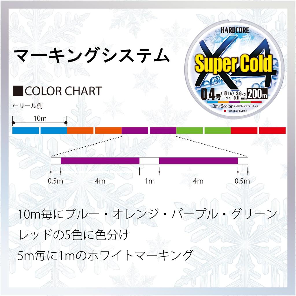 DUEL HARDCORE Super Cold X4 Fishing Line Fishing High High [Line, Tackle, Strength, Sensitivity]