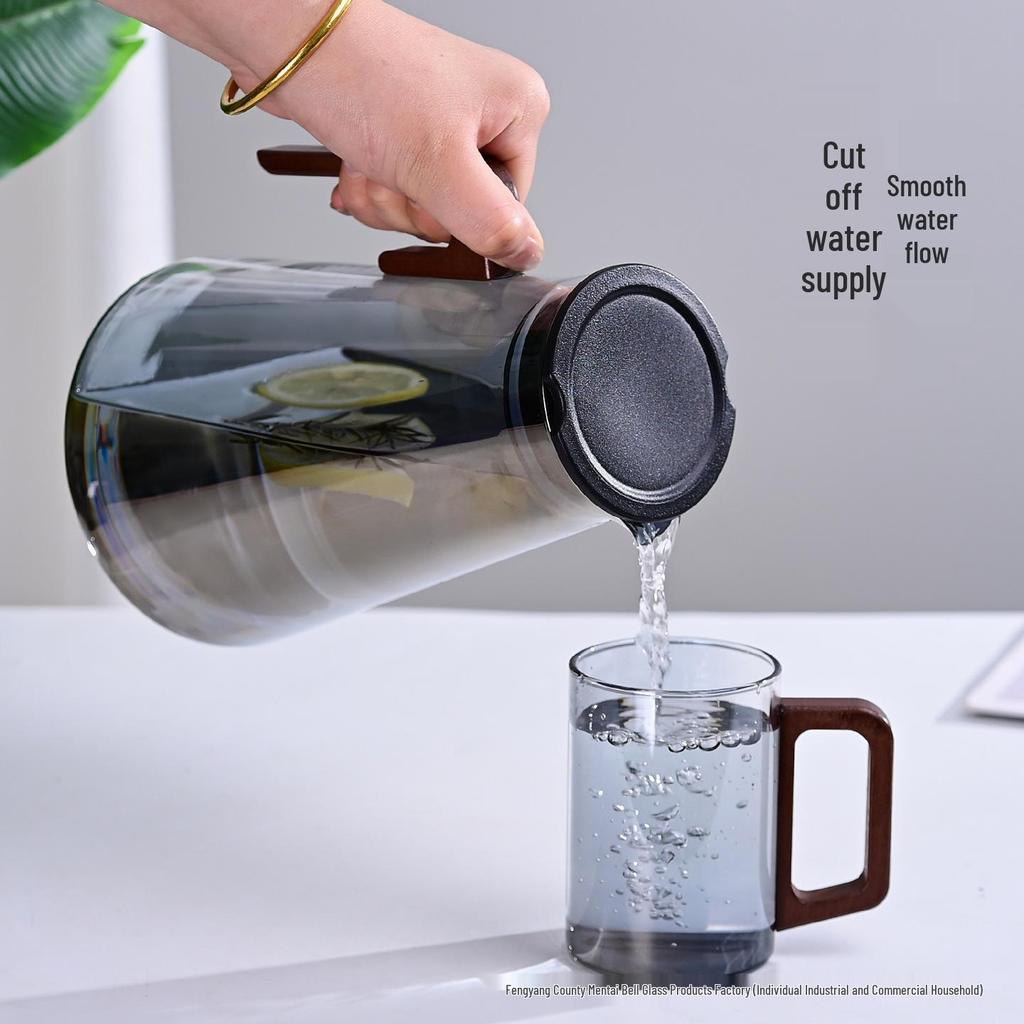 Großes Glas-Teekessel für Tee und Saft - Hitzebeständig