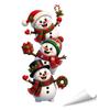 Holiday Window Clings 3D Christmas Wall Stickers, Self?Adhesive PVC Decals, Reindeer Santa Store Gingerbread Snowman Xmas Decor for Bedroom