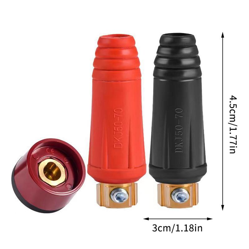 4 Stück DKJ10-25 35-50 50-70 Schweißmaschine Schnellkupplung Buchse Stecker Kabelklemme Panelbuchse Set Schnellkupplung