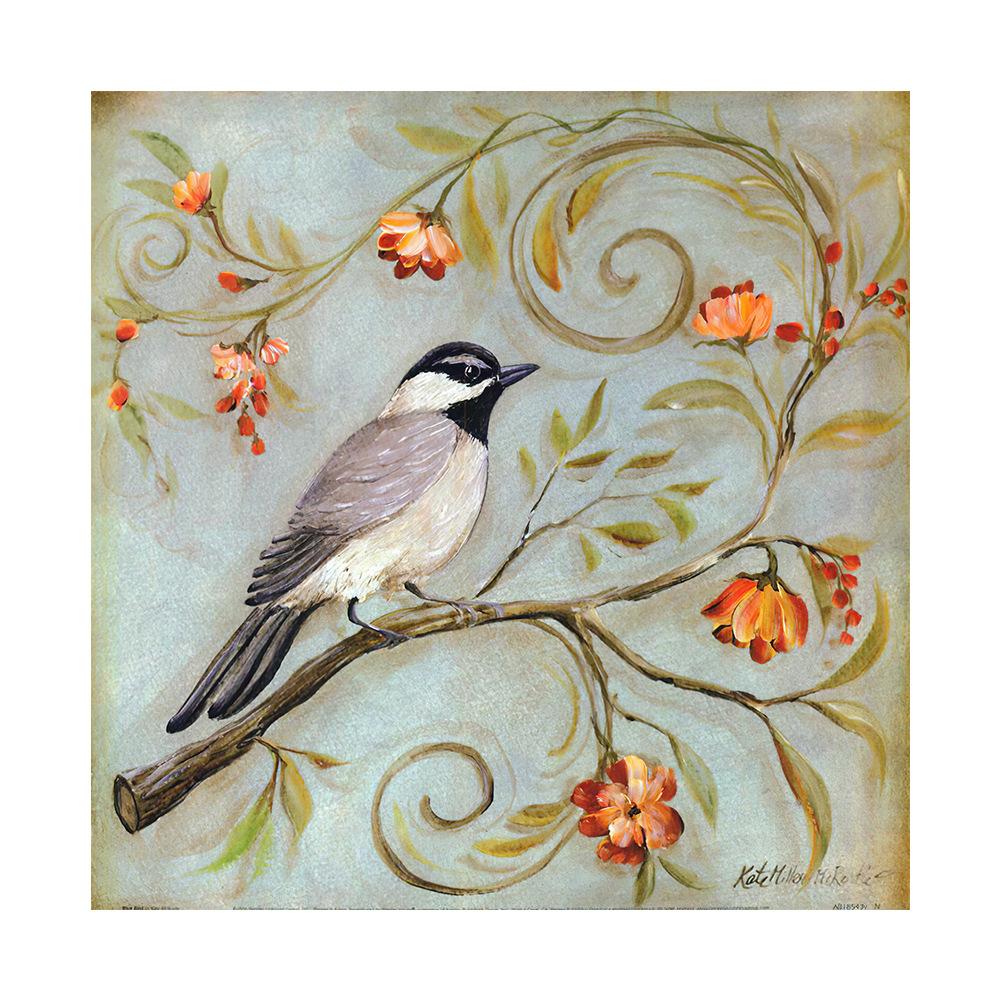 

Винтажная сорока, птицы, цветы, холст, живопись, настенное искусство, пейзаж, плакат, принты, настенные картины для комнаты, дома, столовой, коридора, декор 20x20cm