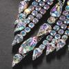 Rhinestone Necklace Set Female, European and American Sexy Exaggerated Necklace Tassel Earrings Jewelry Set