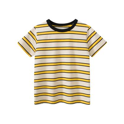 Jungen Gestreiftes Kurzarm T-Shirt Sommer Kinderbekleidung Halbarm Oberteil Babykleidung