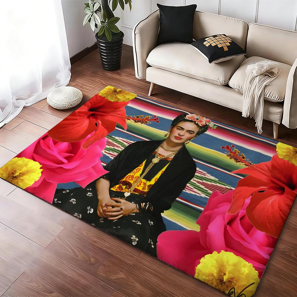 Tappetino F-Fridas Art K-Kahlo Morbido Ispessito Assorbente Antiscivolo Tappetino per Porta Camera da Letto Soggiorno Decorazione per la Casa Tappeti in Flanella