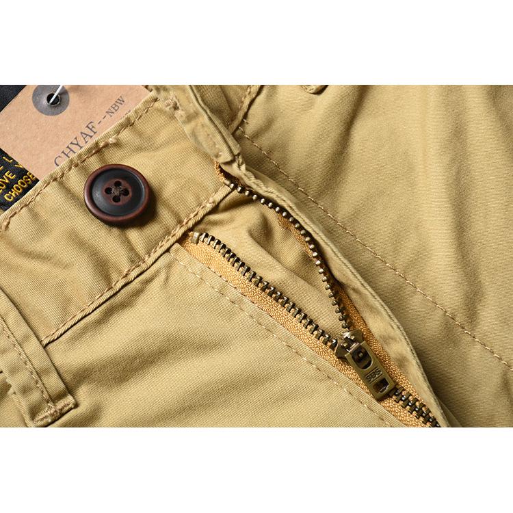 Pantaloni scurți de vară pentru bărbați, la modă, din bumbac pur elastic, trei sferturi - la modă, versatili și casual.